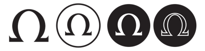 Omega Symbol vector