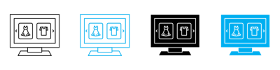 Online Clothes Shopping Icon vector