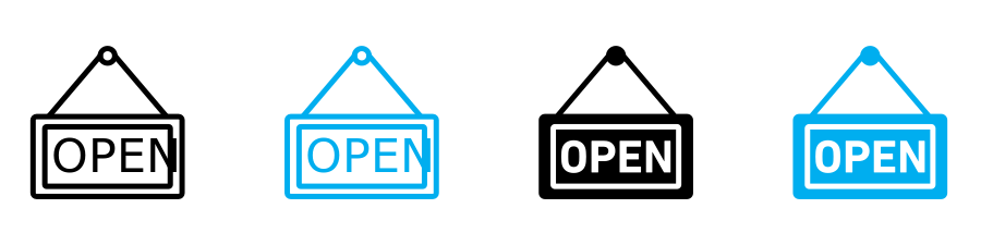 Open Sign Icon SVG
