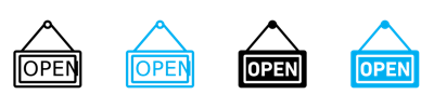 Open Sign vector