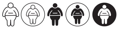 Overweight Man Icon vector