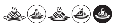 Pasta Icon vector