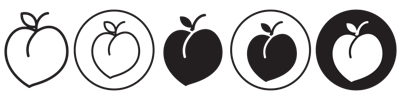 Peach Icon vector