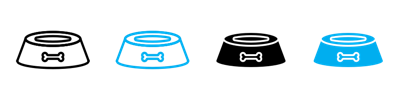 Pets Bowl Icon vector