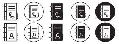 Phone Book Icon vector