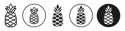 Pineapple Icon vector