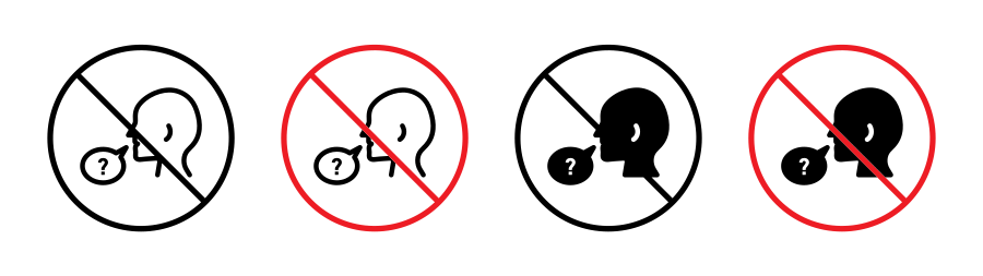 Please Do Not Ask Sign Icon SVG