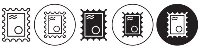 Postage Stamp Icon vector
