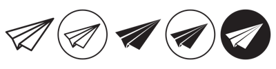 Ppaer Plane Icon vector