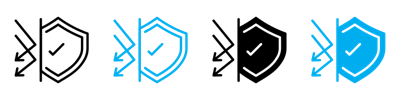Protection From Attack Icon vector