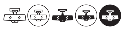 Rear View Mirror Icon vector