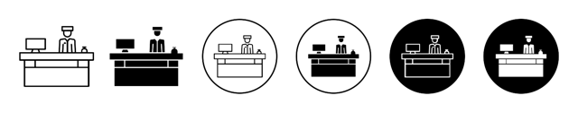 Reception In The Hotel Icon vector