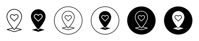 Rendezvous Meeting Point Icon vector