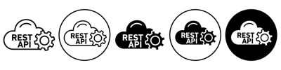 Rest Api Icon vector