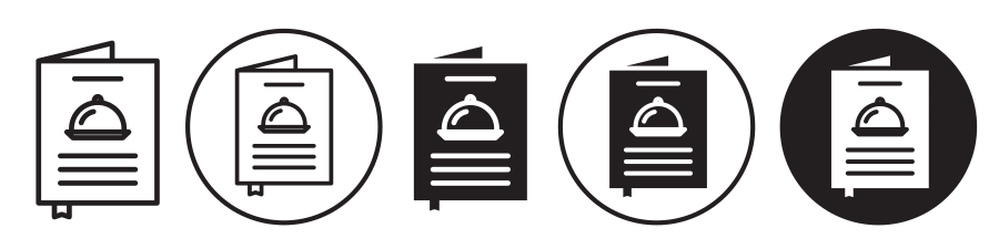 Restuarant Menu Card Icon SVG