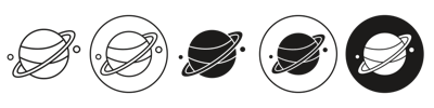 Saturn Planet Icon vector