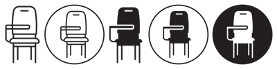 School Desk Chair Icon vector