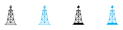 Shale Gas Rig Icon vector