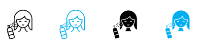 Spray On Face Icon vector