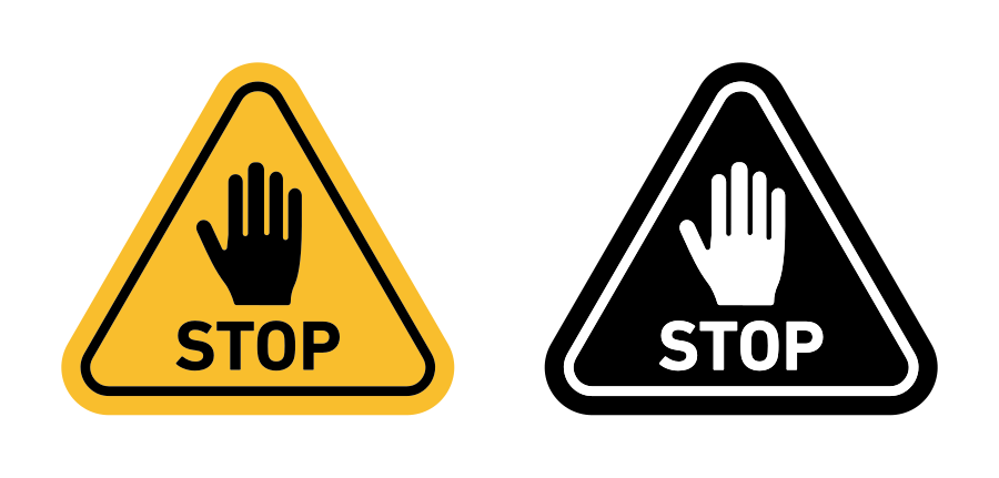 Stop Security Sign Icon SVG
