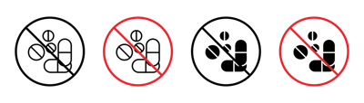 Stop Using Illegal Drugs Sign vector