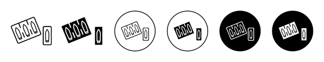 Suppository Package Line Icon vector