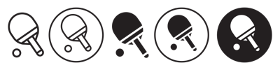 Table Tennis Line Icon vector