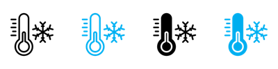 Thermometer Cold Icon vector