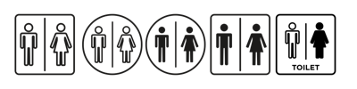 Toilet Icon Male Female vector