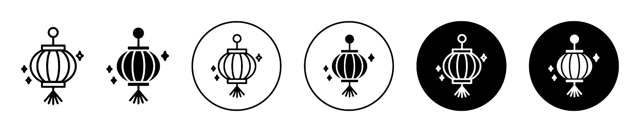 Traditional Chinese Lantern Icon vector