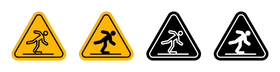 Tripping Hazard Warning Sign Icon SVG
