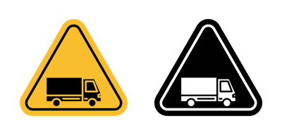 Truck Warning Sign vector