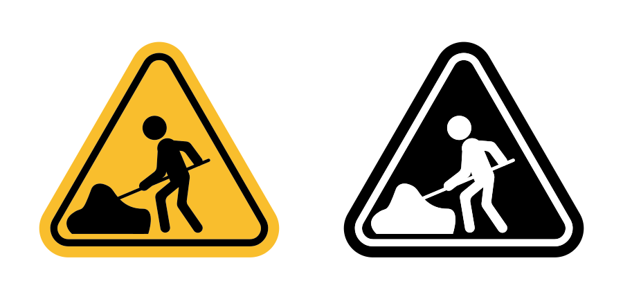 Under Construction Sign Icon SVG