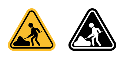 Under Construction Sign vector