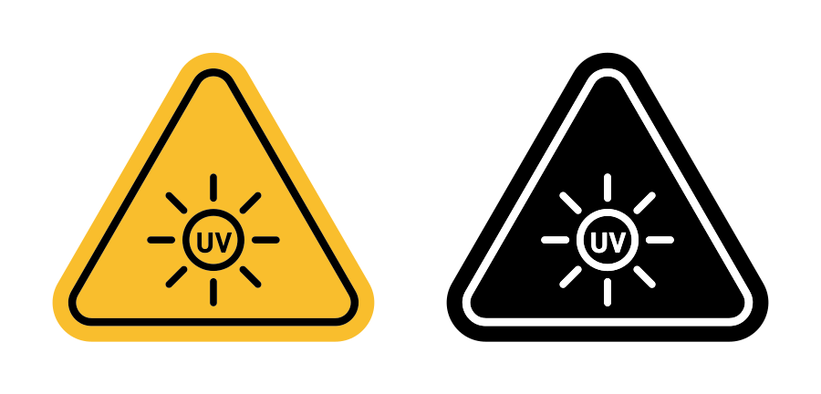 Uv Light Do Not Look Sign Icon SVG