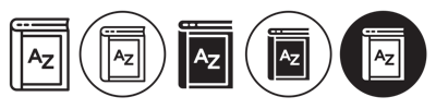 Vocabulary Icon vector