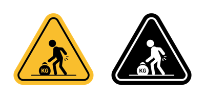 Warning Heavy Object Sign vector