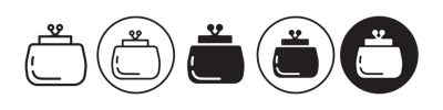 Women Wallet Icon vector