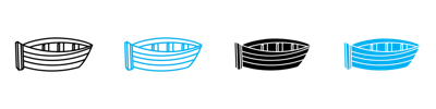 Wooden Boat Icon vector