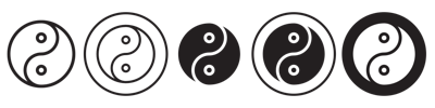 Ying Yang Icon vector